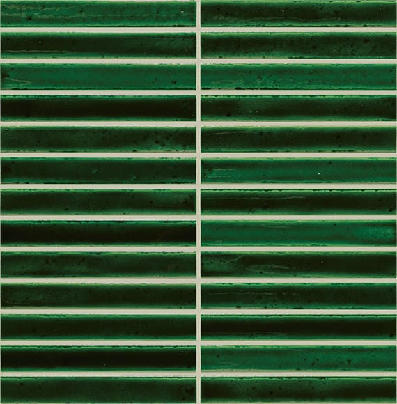 Mosaic Tile Marazzi - Cotto Revival - Clover Crackle Stacked 1x6 Mosaic Tile Marazzi