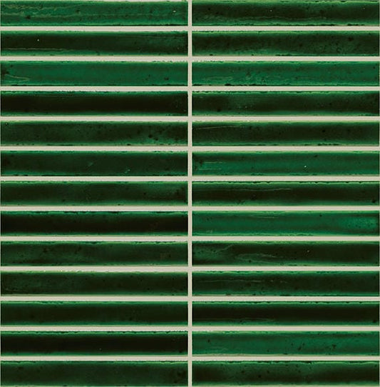 Mosaic Tile Marazzi - Cotto Revival - Clover Crackle Stacked 1x6 Mosaic Tile Marazzi