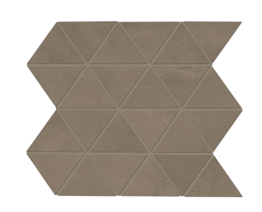 Porcelain Tile Daltile - Chord - Rhythm Brown 3" Triangle Mosaic Daltile