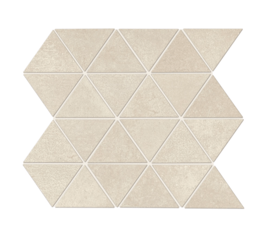 Porcelain Tile Daltile - Chord - Sonata White 3" Triangle Mosaic Daltile