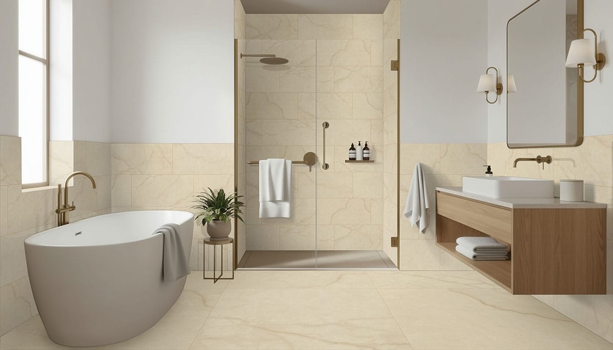 Porcelain Tile MSI - Brighton Crema 24x24 Polished - Porcelain Tile MSI