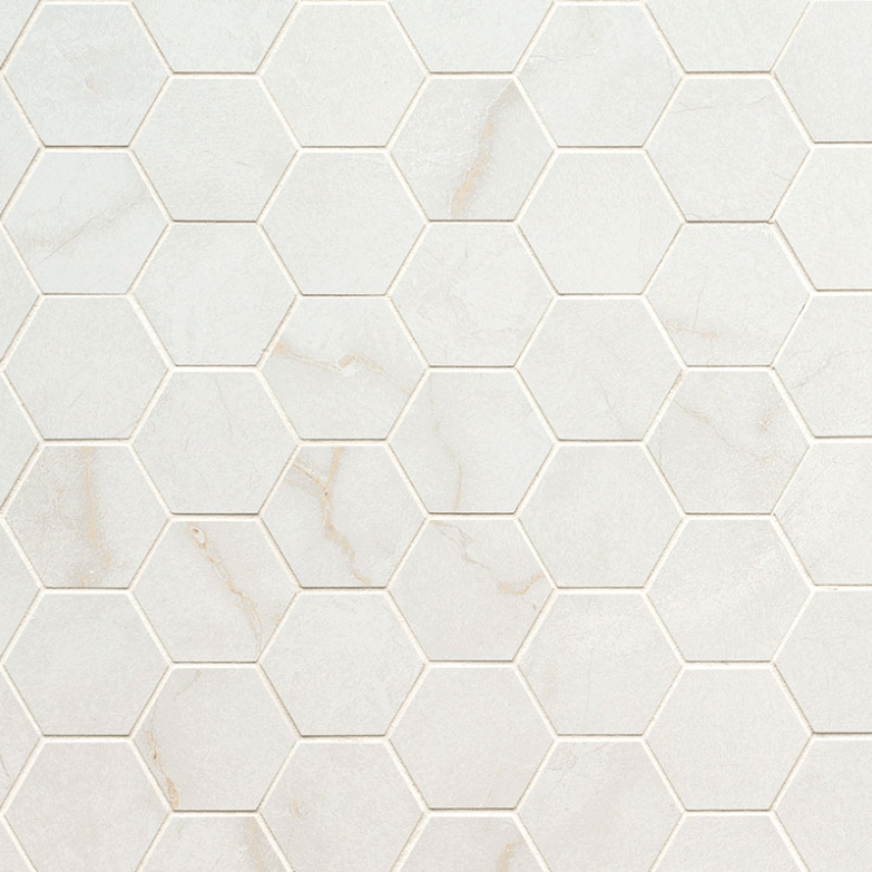 Porcelain Tile MSI - Brighton Gold 2x2 Hexagon Polished Mosaic MSI