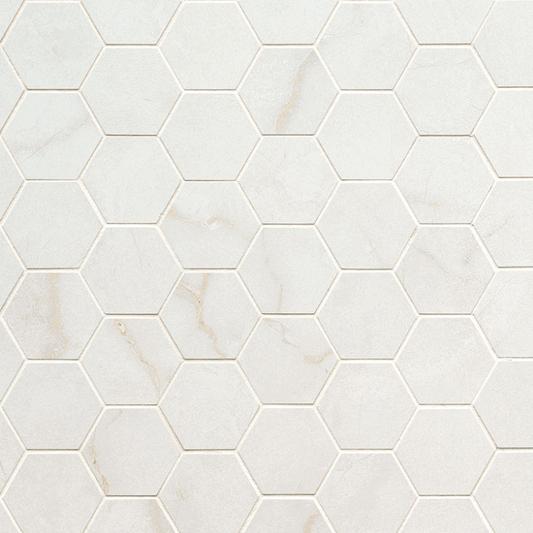 Porcelain Tile MSI - Brighton Gold 2x2 Hexagon Polished Mosaic MSI