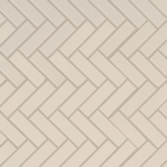Porcelain Tile MSI - Domino - Almond Glossy - Herringbone Mosaic MSI International