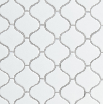Porcelain Tile MSI - Domino - White Glossy - Arabesque Tile MSI International