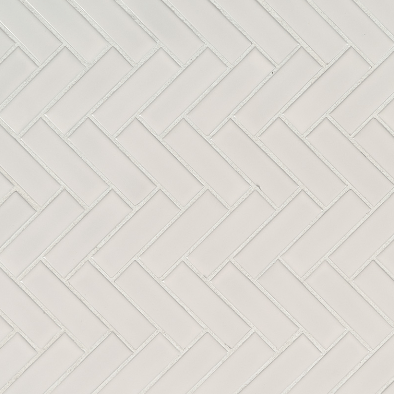 Porcelain Tile MSI - Domino - White - Herringbone Mosaic Tile MSI International