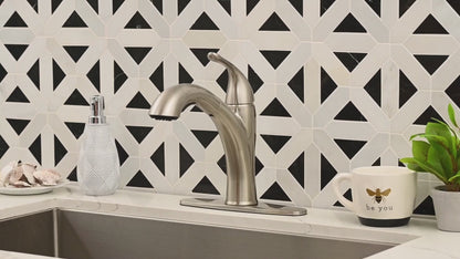 MSI - 1-Handle Pull-Out Sprayer Kitchen Faucet - 804 Brushed Nickel