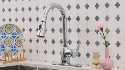 MSI - 1 Handle Pull-Out Sprayer Kitchen Faucet - 802 Chrome