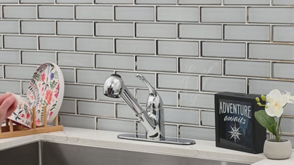MSI - 1-Handle Pull-Out Sprayer Kitchen Faucet - 803 Chrome