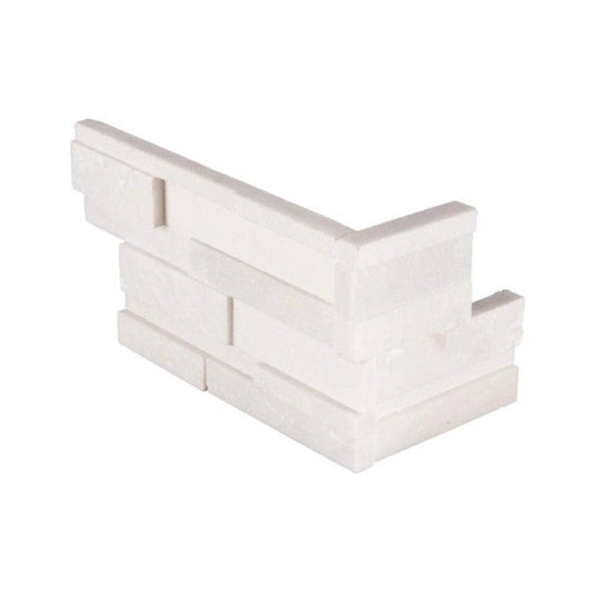 Stacked Stone MSI - RockMount Stacked Stone - Arctic White Panel 3D Honed "L" Panel 6x18 MSI