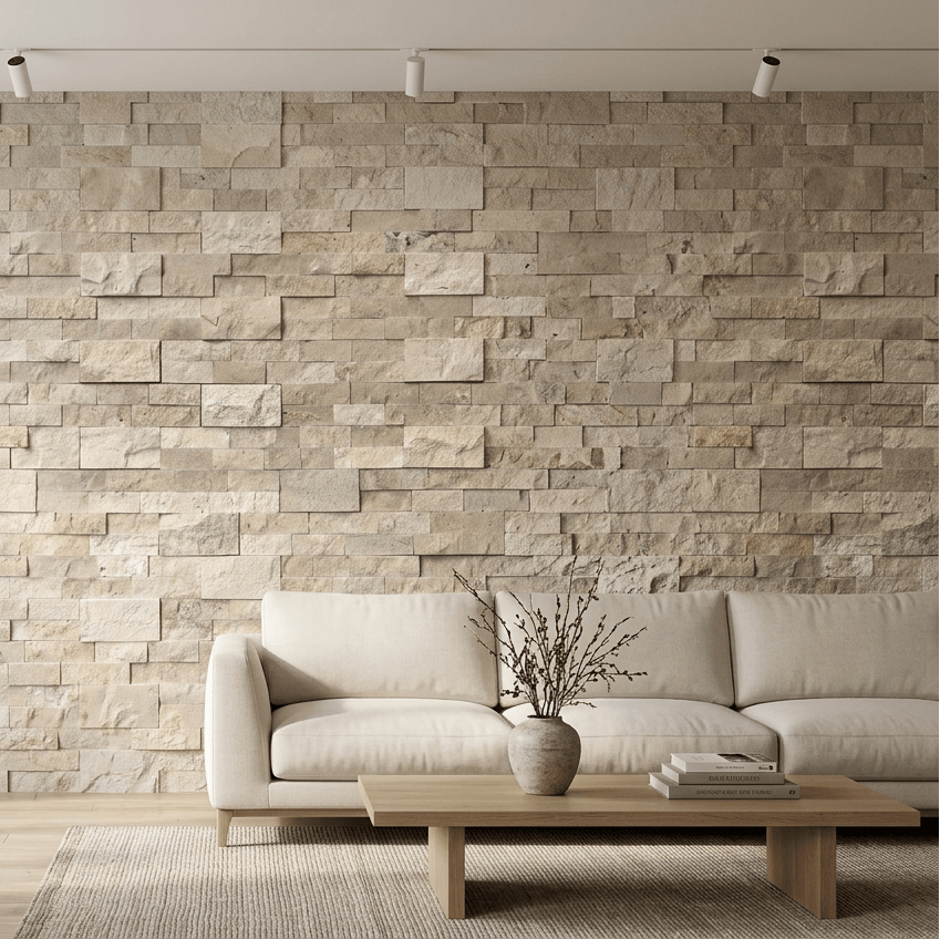 Stacked Stone MSI - RockMount Stacked Stone - Roman Beige Panel 6x24 MSI