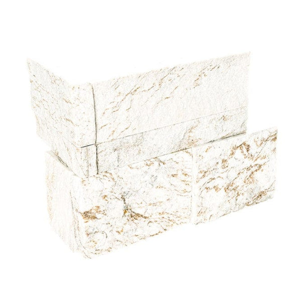 MSI XL RockMount Stacked Stone Royal White 9x18 Corner