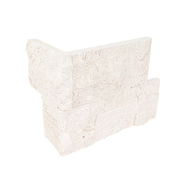 MSI XL RockMount Stacked Stone Mayra White 9x18 Corner