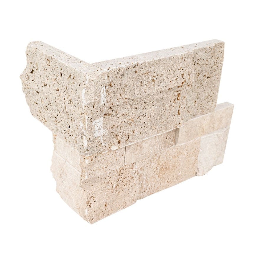 Corner Stack Masonry MSI XL RockMount Stacked Stone Roman Beige 9x18 Corner