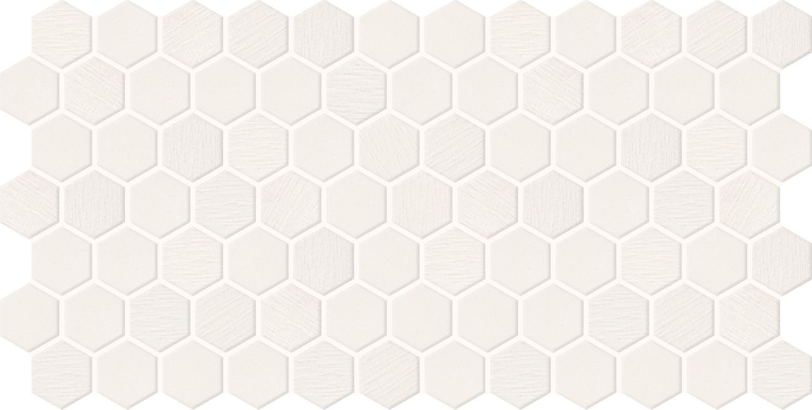 Tile Daltile - Keystones - Arctic White 2" Hexagon Criss Cross Mosaic Daltile
