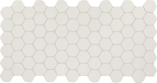 Tile Daltile - Keystones - Artic White Organic 2" Hexagon Mosaic Daltile