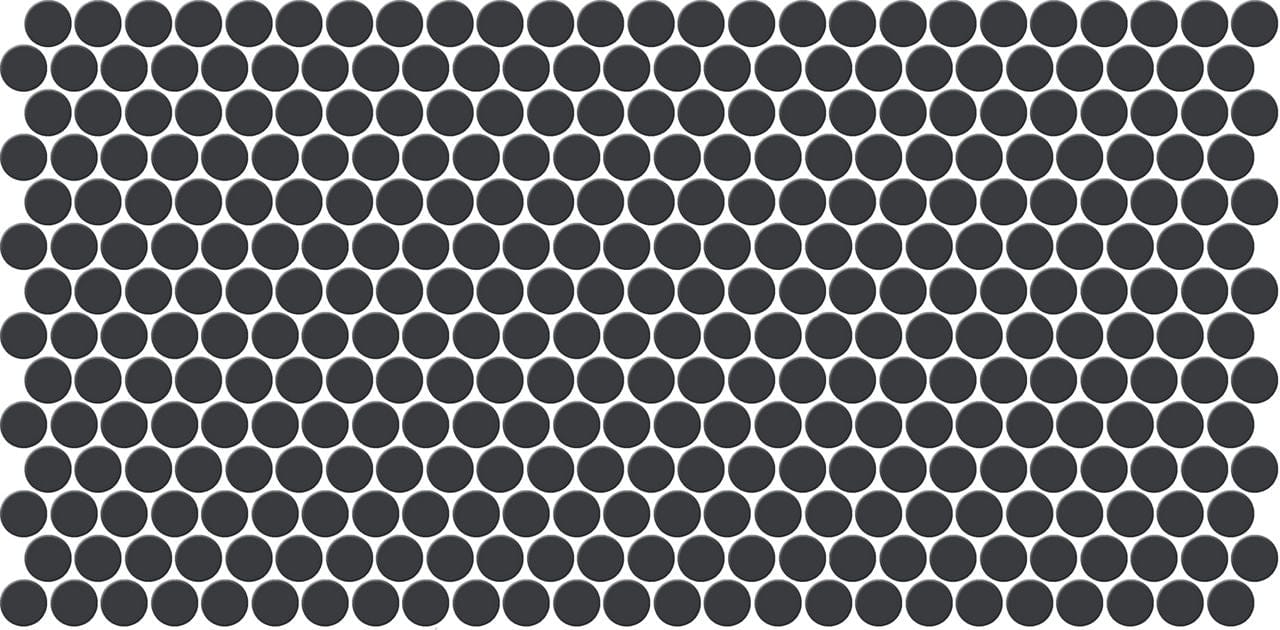 Tile Daltile - Keystones - Black/Ebony Penny Rounds Daltile