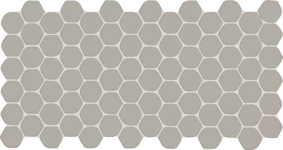 Tile Daltile - Keystones - Desert Gray Organic 2" Hexagon Mosaic Daltile