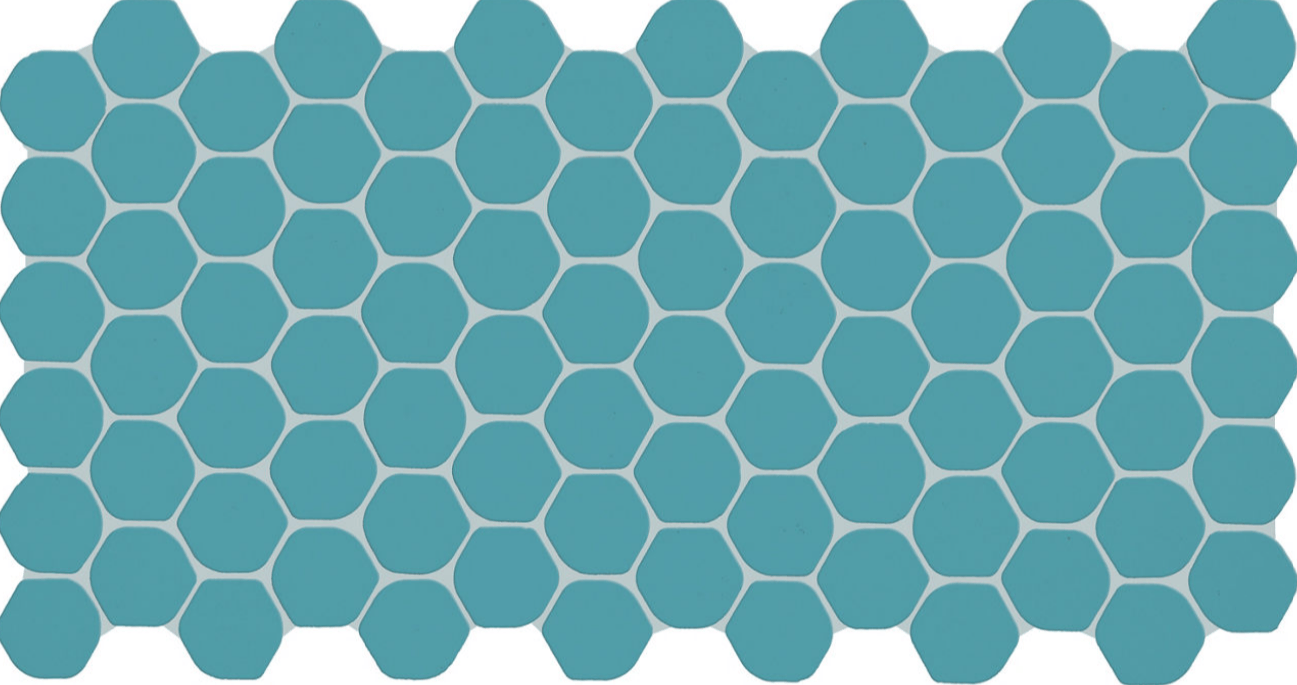 Tile Daltile - Keystones - Ocean Blue Organic 2" Hexagon Mosaic Daltile