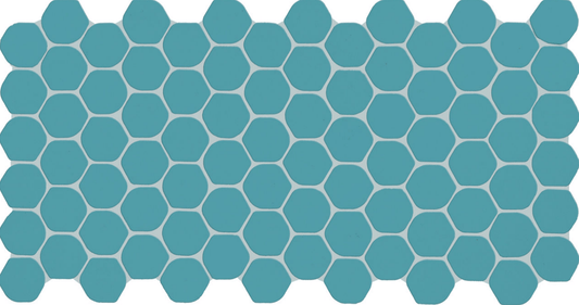 Tile Daltile - Keystones - Ocean Blue Organic 2" Hexagon Mosaic Daltile