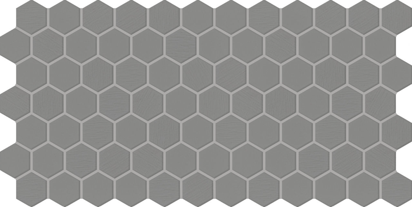 Tile Daltile - Keystones - Suede Gray 2" Hexagon Criss Cross Mosaic Daltile