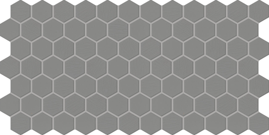 Tile Daltile - Keystones - Suede Gray 2" Hexagon Criss Cross Mosaic Daltile