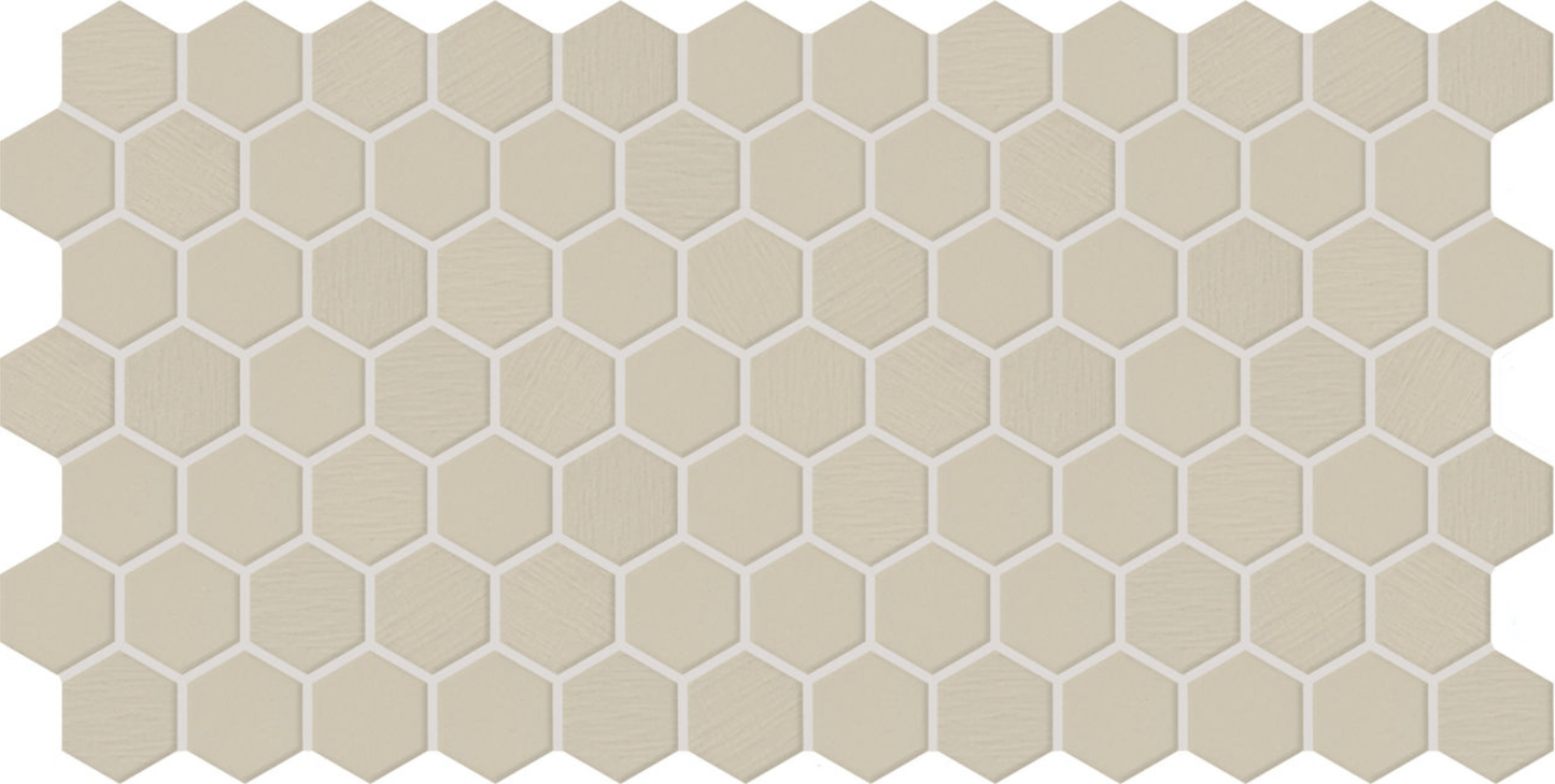 Tile Daltile - Keystones - Urban Putty 2" Hexagon Criss Cross Mosaic Daltile