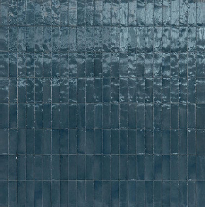 Tile Marazzi - Rice - Blu Rectangle 2x6 Glossy - Tile Marazzi