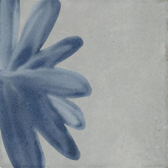 Tile Marazzi - Rice - Grigio Deco Blossom Square 6x6 Glossy - Tile Marazzi