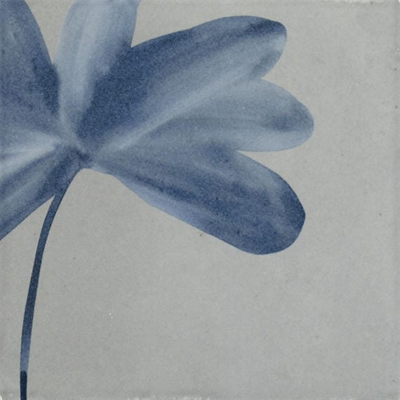 Tile Marazzi - Rice - Grigio Deco Blossom Square 6x6 Glossy - Tile Marazzi