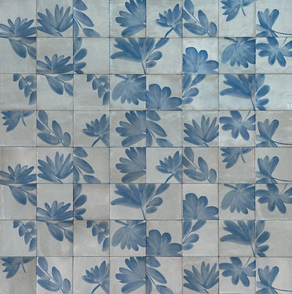 Tile Marazzi - Rice - Grigio Deco Blossom Square 6x6 Glossy - Tile Marazzi