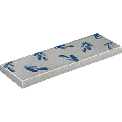 Tile Marazzi - Rice - Grigio Deco Leaf Rectangle 2x6 Glossy - Tile Marazzi