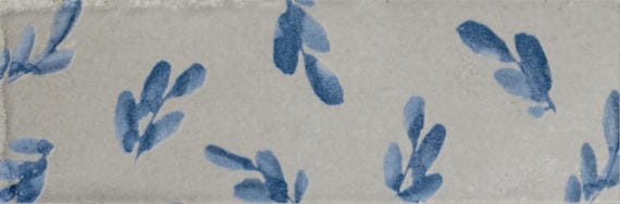 Tile Marazzi - Rice - Grigio Deco Leaf Rectangle 2x6 Glossy - Tile Marazzi