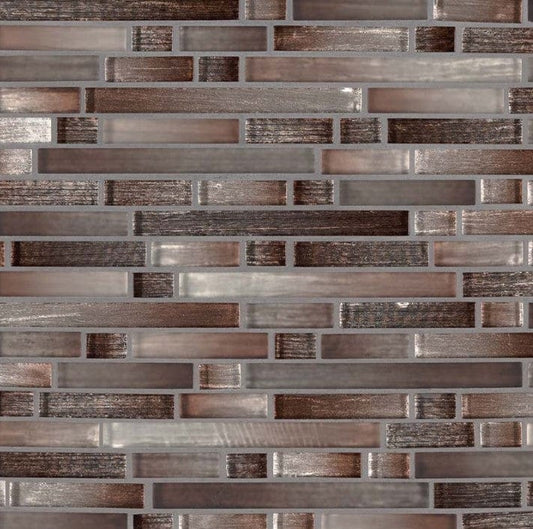 Tile MSI - Akaya Copper Interlocking 8mm Glass Tile MSI