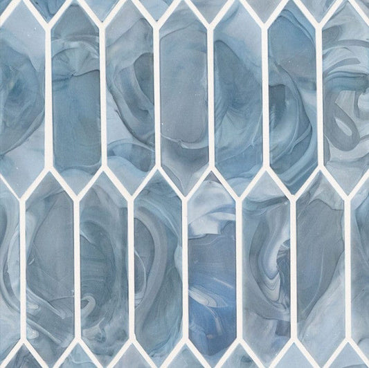 Tile MSI - Blue Shimmer Picket 6mm Tile MSI