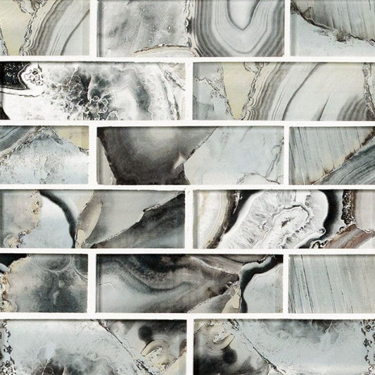 Tile MSI - Midnight Agate 2x6 Subway Glass Tile MSI