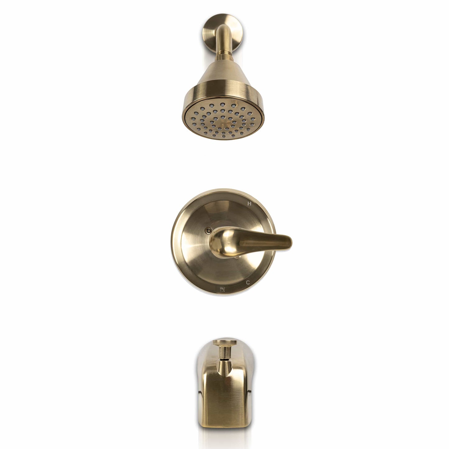 Tub & Shower Faucet MSI - 1-Handle 1-Spray Tub and Shower Faucet with Pressure Balance Valve - 608 Gold MSI