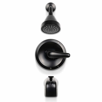Tub & Shower Faucet MSI - 1-Handle 1-Spray Tub and Shower Faucet with Pressure Balance Valve - 608 Matte Black MSI