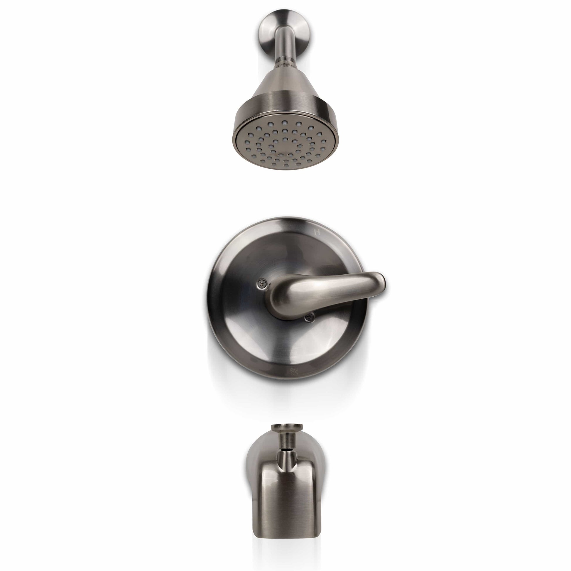 Tub & Shower Faucet MSI - 1-Handle 1-Spray Tub and Shower Faucet with Pressure Balance Valve - 608 Nickel Brushed MSI