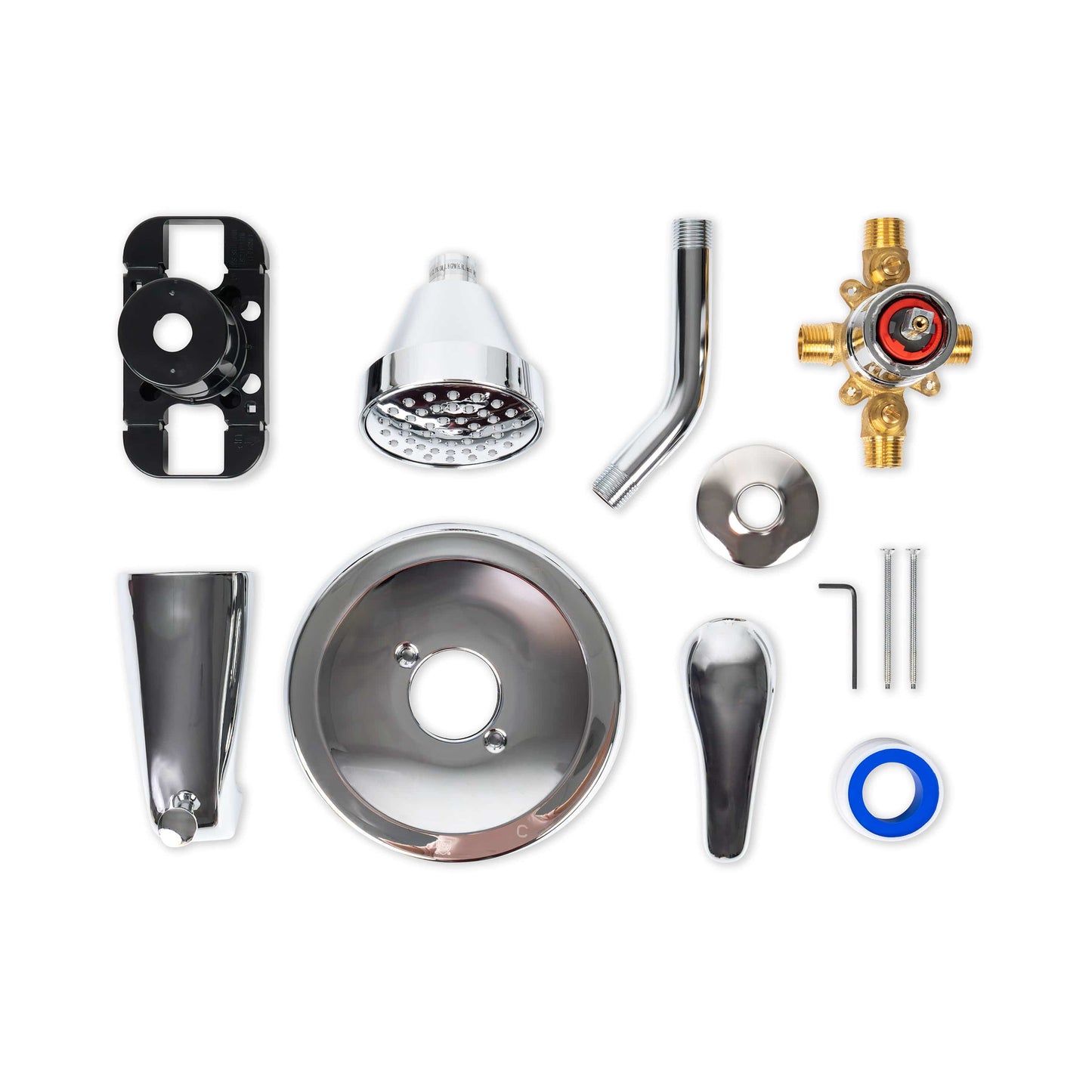 Tub & Shower Faucet MSI - 1 Handle Shower/Tub Faucet With Valve - 608 Chrome MSI