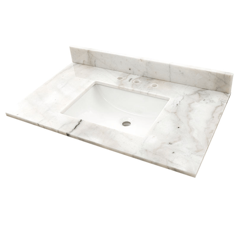 Vanity Top MSI - Arabesque Carrara 37x22 Polished Vanity Top MSI