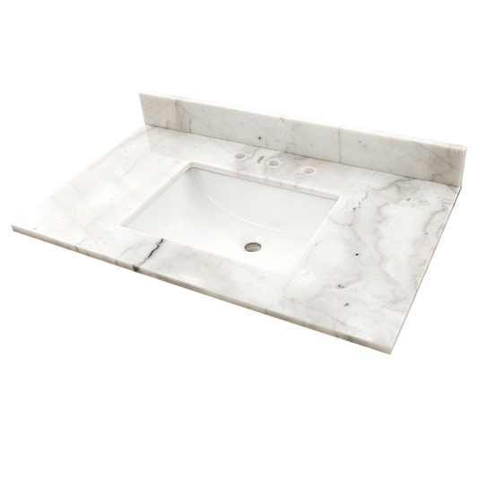 Vanity Top MSI - Arabesque Carrara 37x22 Polished Vanity Top MSI