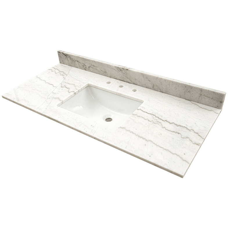 Vanity Top MSI - Arabesque Carrara 49x22 Polished Vanity Top MSI
