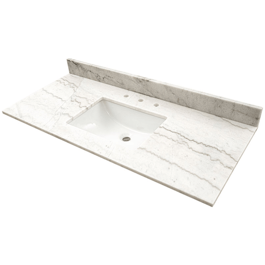 Vanity Top MSI - Arabesque Carrara 49x22 Polished Vanity Top MSI