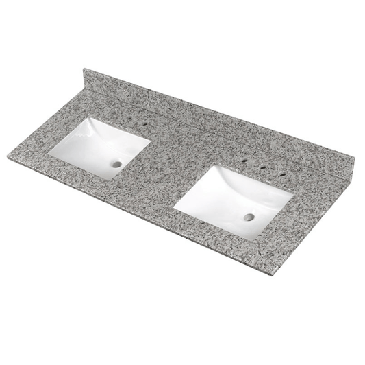 Vanity Top MSI - Argento Grigio Double Bowl Vanity Top 61x22x2CM MSI