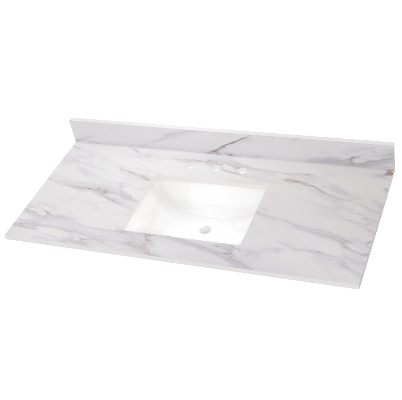 Vanity Top MSI - Calacatta Castana 49x22 Polished Vanity Top MSI