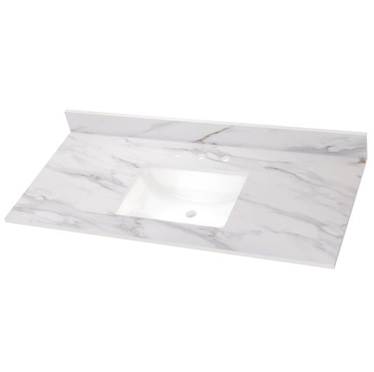 Vanity Top MSI - Calacatta Castana 49x22 Polished Vanity Top MSI