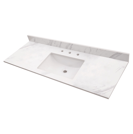 Vanity Top MSI - Calacatta Lumas Single Bowl Vanity 61x22x2CM MSI