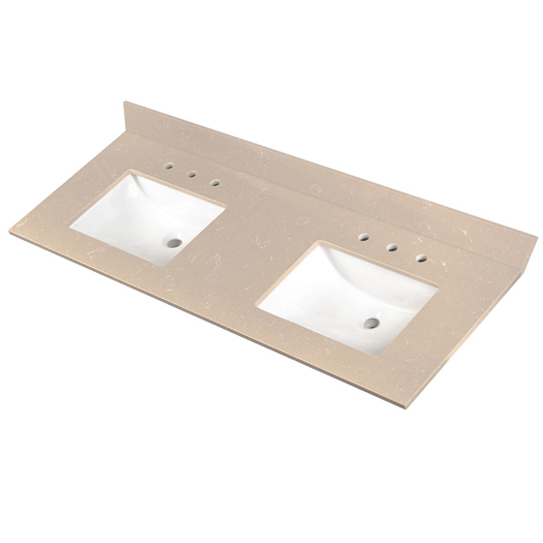 Vanity Top MSI - Cosmic Sand 61x22 Double Bowl Polished Vanity Top MSI