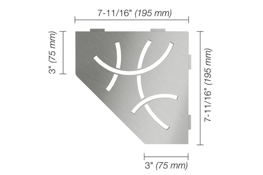 Wall Shelf Schluter® SHELF-E - Curve - Pentagonal Corner Shelf Schluter